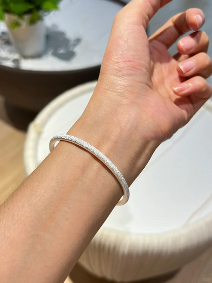 Pulsera de plata mate