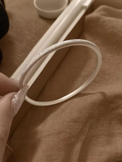 Pulsera de plata mate