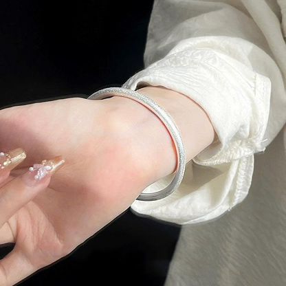 Pulsera de plata mate